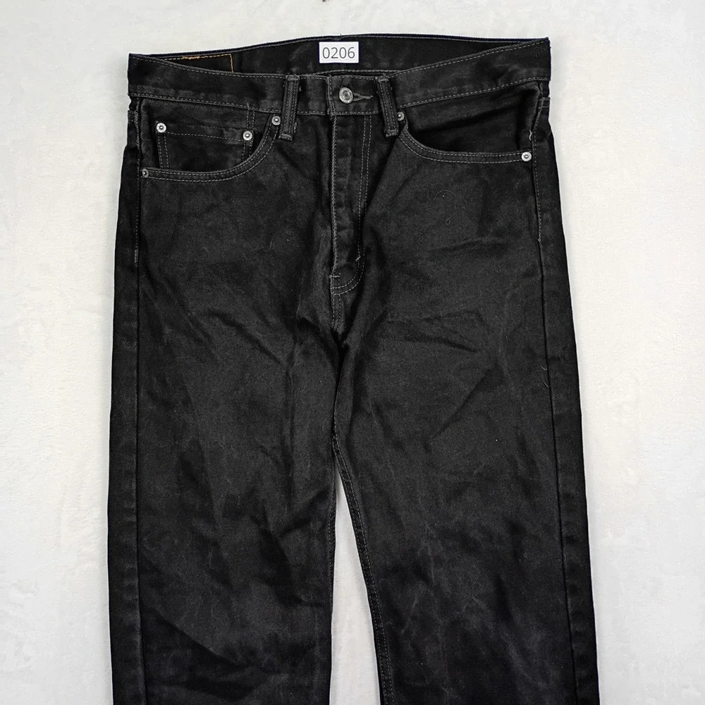 Levis‎ 505 Regular Fit Mens Jeans Dark Wash Black Denim Pants W34 L32